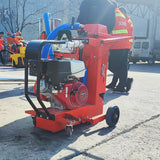 Road slotting machine